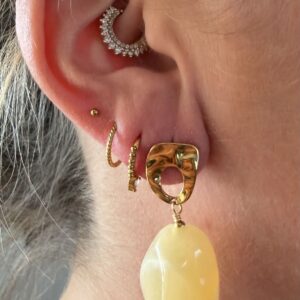 Boucles d'oreilles Pierre beige