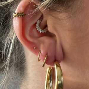 Boucles d'oreilles anneaux dorés