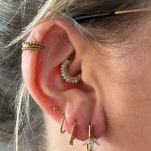 Boucles d'oreilles Pétale doré