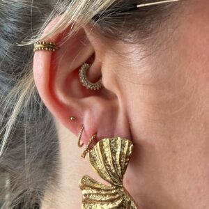 Boucles d'oreilles Fleur dorée
