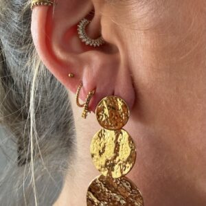 Boucles d'oreilles pastilles dorées