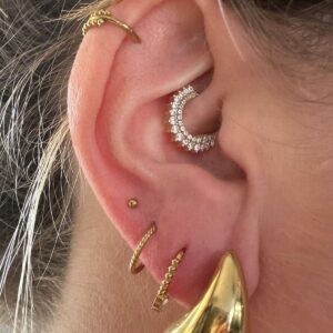 Boucles d'oreilles gouttes dorées