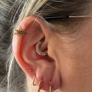 Boucles d'oreilles Croix Strass