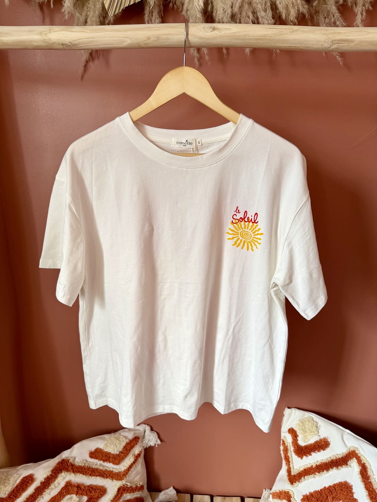 T-shirt Blanc Imprimé "Le Soleil" – Image 3